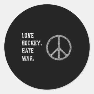 Liebe Hockey, Friedenstruppe, Anti-Krieg Runder Aufkleber