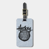 Liebe Hockey Gepäckanhänger (Vorderseite vertikal)
