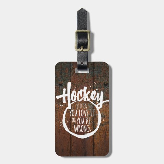 Liebe-Hockey Gepäckanhänger (Vorderseite vertikal)