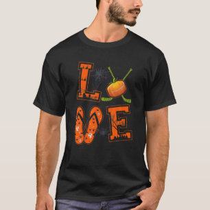 LIEBE Hockey Liebhaber Spieler Pumpkin Hexe Hallow T-Shirt