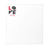 Liebe Hockey Notizblock (Vorderseite)