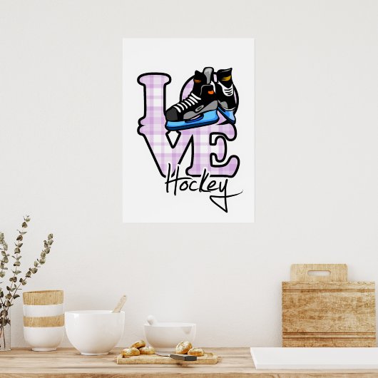 Liebe Hockey Poster (Küche)