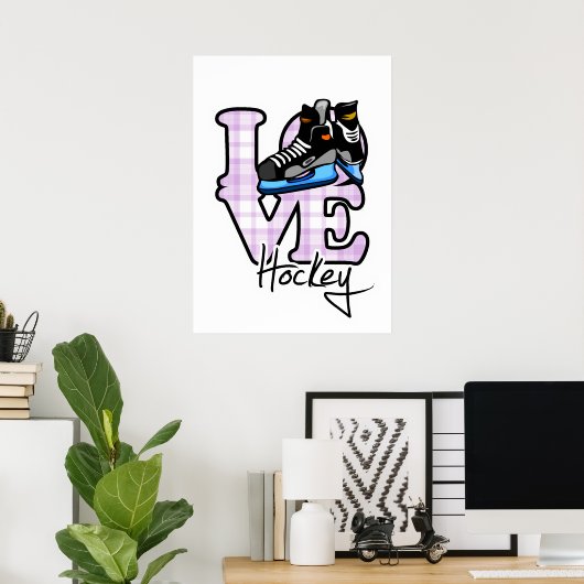 Liebe Hockey Poster (Heimbüro)