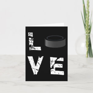 Liebe Hockey Puck Spaß Sport Valentinstag Karte