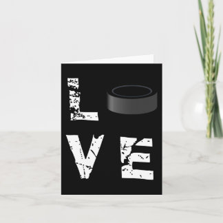 Liebe Hockey Puck Spaß Sport Valentinstag Karte