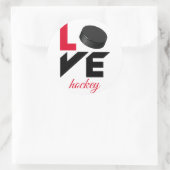 Liebe Hockey Runder Aufkleber (Tasche)