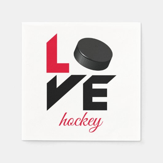Liebe Hockey Serviette (Vorderseite)