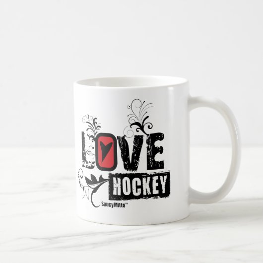 Liebe Hockey Swirl Kaffeetasse (Rechts)