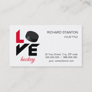 Liebe Hockey Visitenkarte