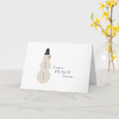 Liebe hoffen.Weihnachten Snowman Grußkarten Karte (Gelbe Blume)