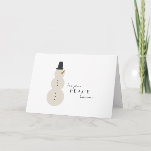 Liebe hoffen.Weihnachten Snowman Grußkarten Karte (Vorderseite)