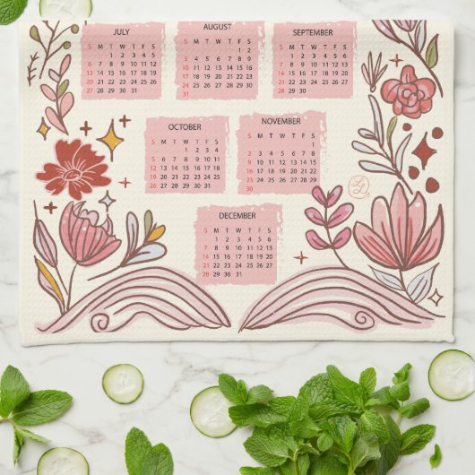 Liebe, Hoffnung, Friedenstücher und Glück 2025 Geschirrtuch (Gefaltet)