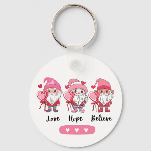 Liebe Hoffnung glauben, süßen Valentinstag Schlüsselanhänger (Vorderseite)