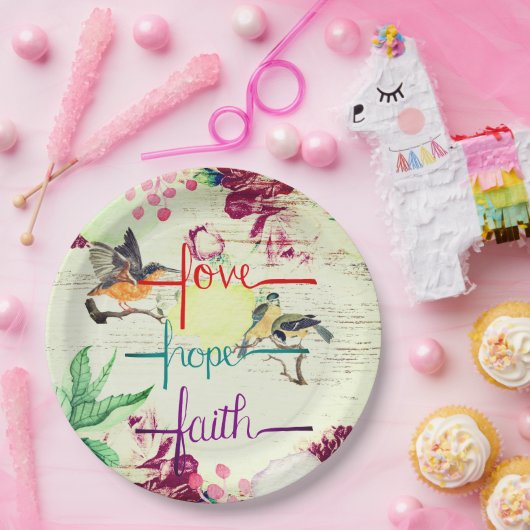 Liebe, Hoffnung, Glaubensbekenntnisse, Teller (Party)