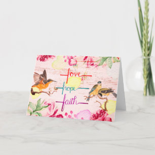 Liebe, Hoffnung, Glaubenskarten Dankeskarte