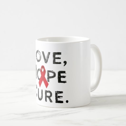 Liebe, Hoffnung, Heilung Kaffeetasse (VorderseiteRechts)