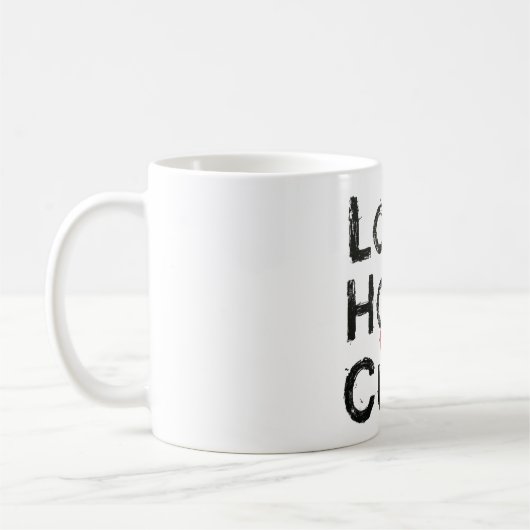 Liebe, Hoffnung, Heilung Kaffeetasse (Links)