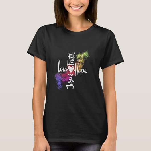 Liebe Hoffnung Jesus T-Shirt (Vorderseite)