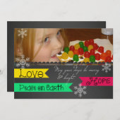 Liebe, Hoffnung, Weltfrieden-Urlaubskarte Feiertagskarte (Vorne/Hinten)