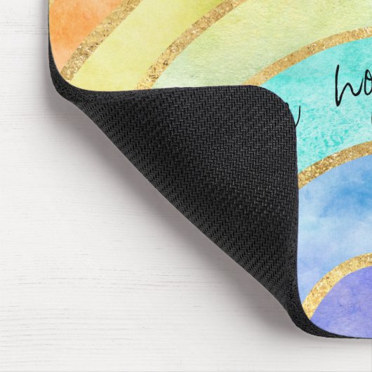 Liebe-Hoffnungs-Traum-Regenbogen Mousepad (Ecke)