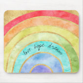 Liebe-Hoffnungs-Traum-Regenbogen Mousepad (Vorne)