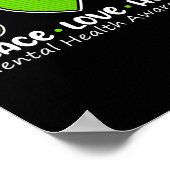 Liebe hofft auf psychischen Gesundheitsbewusstsein Poster (Ecke)