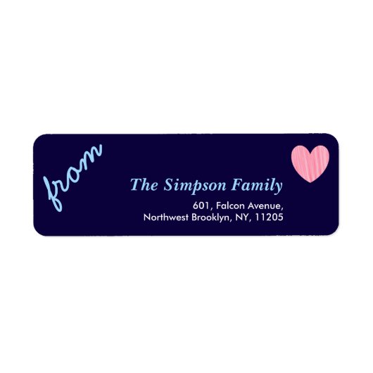 Liebe Holiday Collection Rosa Rücksendeadresse (Vorne)