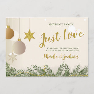 Liebe Holiday Hochzeit Elopement Party Einladung