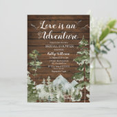Liebe Holzofenbaum ist ein Brautparty für Abenteue Einladung (Stehend Vorderseite)