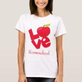 Liebe Homeschool Red Apple T-Shirt (Vorderseite)