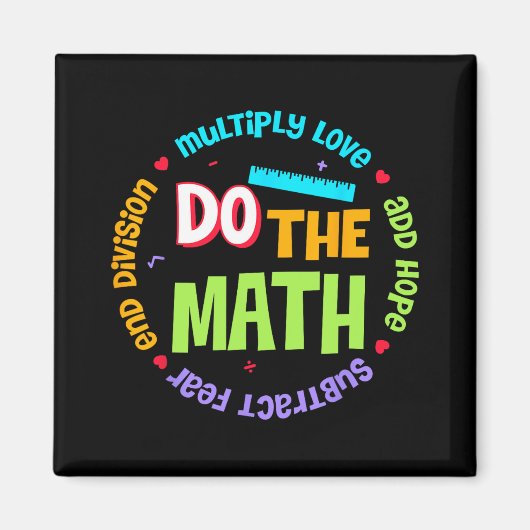 Liebe Hope Angst tun die Mathe Test Day Staar Test Magnet (Vorne)