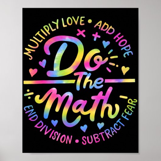Liebe Hope Angst tun die Mathe Test Day Staar Test Poster (Vorne)