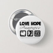 Liebe Hope Awareness Karzinoid Cancer Button (Vorne & Hinten)