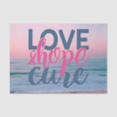 Liebe Hope Cure | Handgemalt Pastelstrand Sonnenun Seidenpapier (Vorderseite)