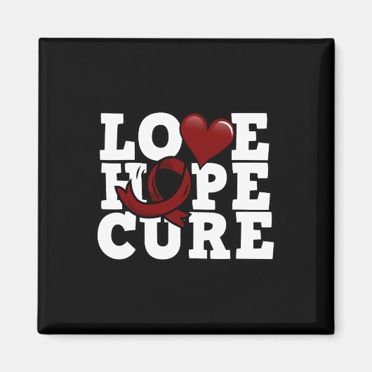 Liebe Hope Cure - Sichelzellenbewusstsein Magnet (Vorne)