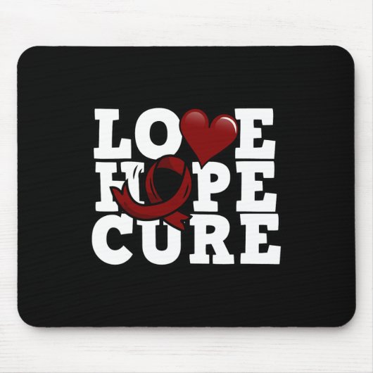 Liebe Hope Cure - Sichelzellenbewusstsein Mousepad (Vorne)