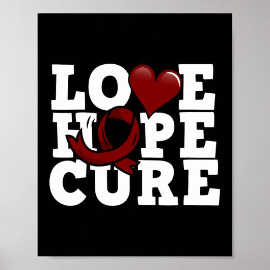 Liebe Hope Cure - Sichelzellenbewusstsein Poster (Vorne)
