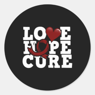 Liebe Hope Cure - Sichelzellenbewusstsein Runder Aufkleber