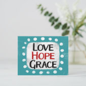 Liebe Hope Grace Grußkarte Karte (Stehend Vorderseite)