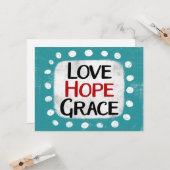 Liebe Hope Grace Grußkarte Karte (Vorderseite/Rückseite Beispiel)