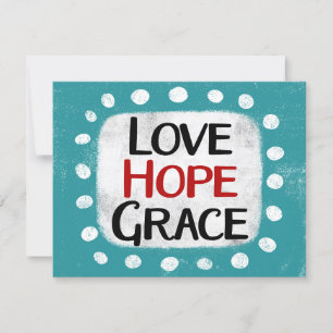 Liebe Hope Grace Grußkarte Karte