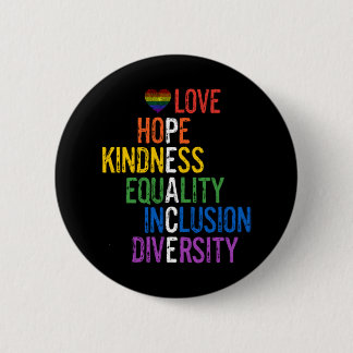 Liebe Hope Kindness Equality Inklusion Diversity P Button