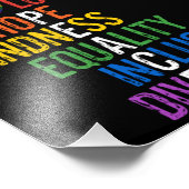 Liebe Hope Kindness Equality Inklusion Diversity P Fotodruck (Ecke)