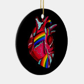 Liebe Hope Kindness Equality Inklusion Diversity P Keramik Ornament (Rechts)