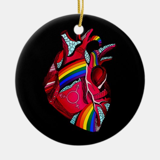 Liebe Hope Kindness Equality Inklusion Diversity P Keramik Ornament (Vorne)