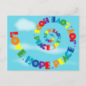Liebe Hope Peace Joy Postcard Postkarte (Vorderseite)