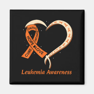 Liebe Hope Support Leukämie Krebsbewusstsein Orang Magnet