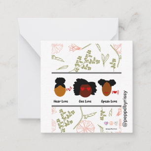 Liebe hören, Liebe sehen, Liebe-Flachkarte spreche Mitteilungskarte