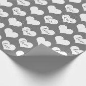 Liebe Hört auf Grau Geschenkpapier (Ecke)