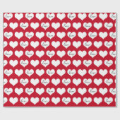 Liebe Hört auf Rot Geschenkpapier (Flach)